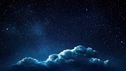 Fototapeta premium Dark night sky dotted with luminous celestial bodies.