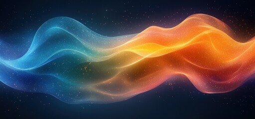 Fototapeta premium Abstract Colorful Wave Energy Flowing Dynamic Digital Art