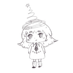 little girl with a christmas tree