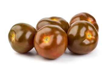 Fresh ripe kumatoes, isolated on white background.