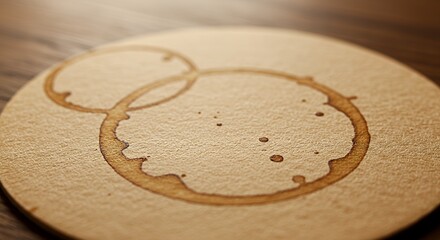 Drink stain on coaster