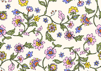 seamless pattern with flowers