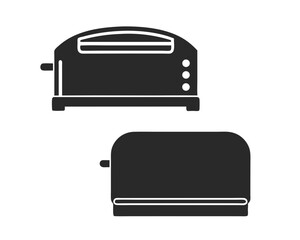 Toaster icon vector silhouette illustration isolated on white background