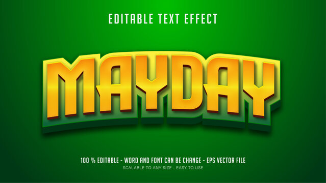 may day editable text effect