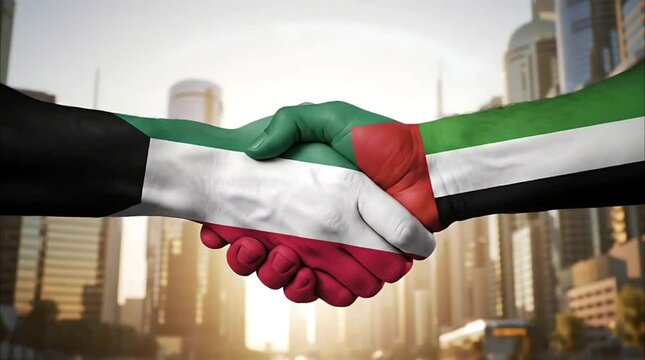 Kuwait UAE Economic Alliance Political Ties Flags