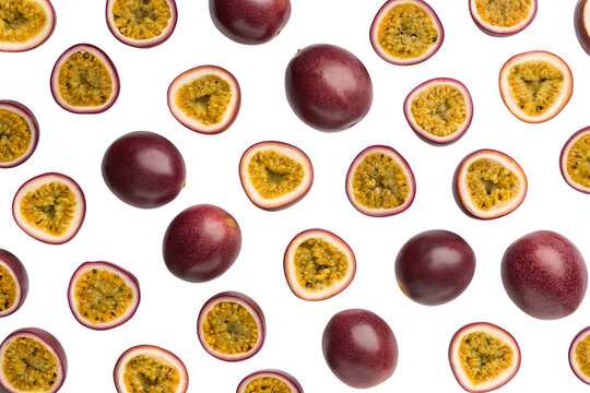 passion fruit pattern seamless background