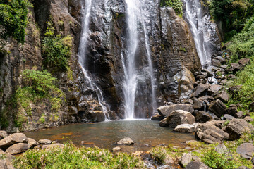 Fototapeta premium alien waterfall in Walhaputenna, Sri Lanka
