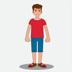 Fototapeta premium 2d Cartoon character of a boy