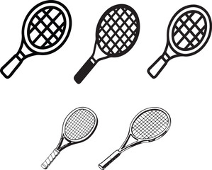 Tennis racket art vector illustration