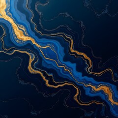 Abstract black marble texture  blue gold splashes, blue luxury background wallpaper effect8k ultra realistic.