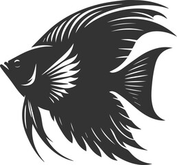 Angelfish vector silhouette