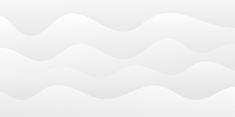 Abstract minimalistic white paper wave curve lines banner background design.

