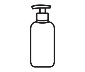 Spray bottle silhouette. Cosmetic dispenser bottle icons. Minimalist pump bottle illustrations.
