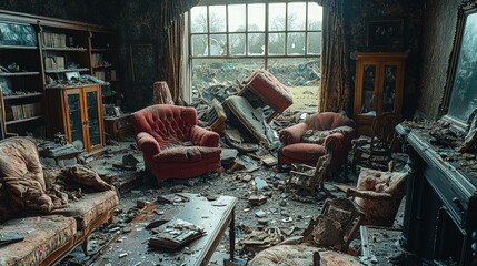 Indoor cluttered room