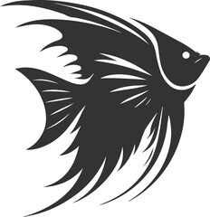 Angelfish vector silhouette