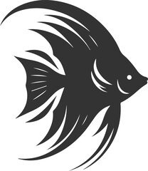 Angelfish vector silhouette