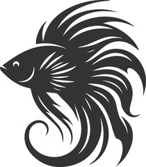 Angelfish vector silhouette