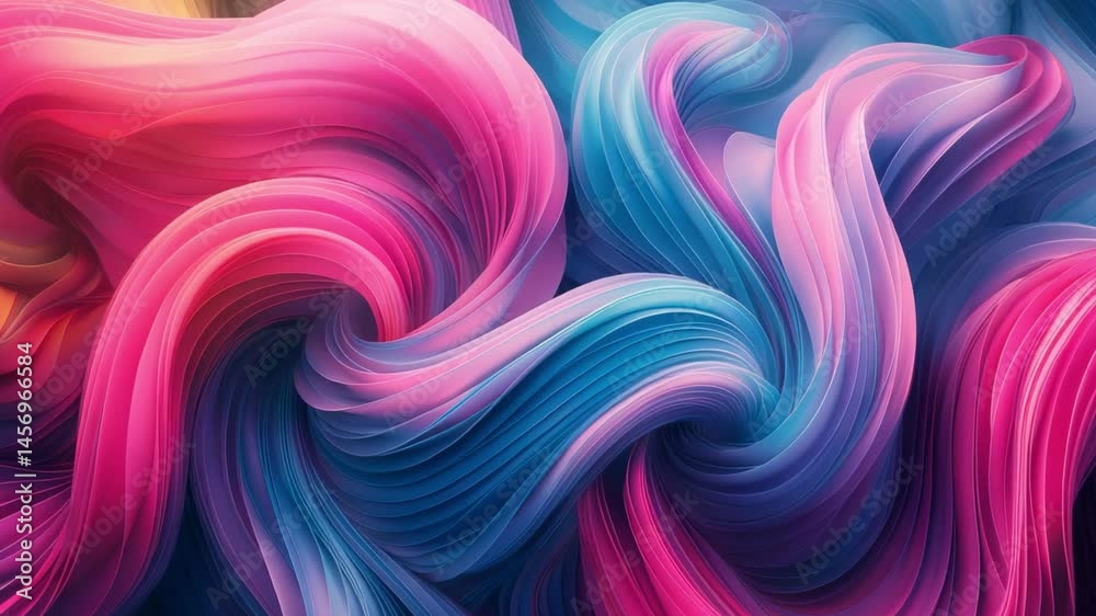 Poster vibrant swirling colors create dynamic abstract artwork with flowing forms and soft gradients in hig