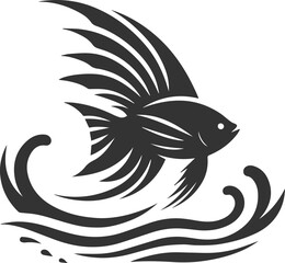 Angelfish vector silhouette