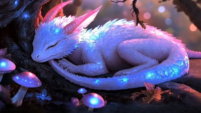 Sleepy, glowy creature