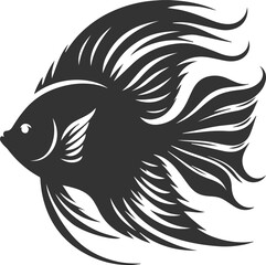 Angelfish vector silhouette