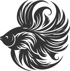 Angelfish vector silhouette