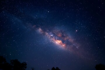 Fototapeta premium Stunning Night Sky with Milky Way Galaxy