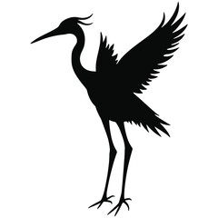 heron silhouette vector