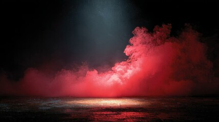 Red Smoke Stage Background for Product Display