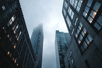 Obraz premium Modern Skyscrapers in a City Skyline