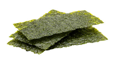 Dried Seaweed Sheets isolated on transparent background