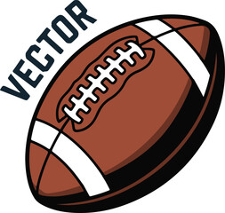 Obraz premium American football ball vector on white background
