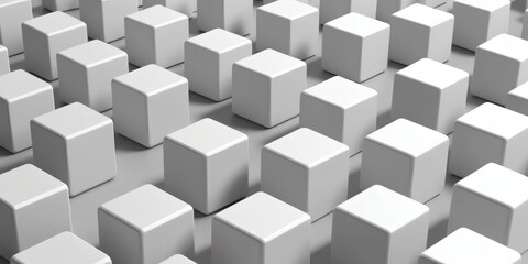 Abstract Pattern of White Cubes with Shadows Background for Banners and Wallpapers