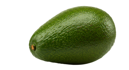 Single Avocado isolated on transparent background