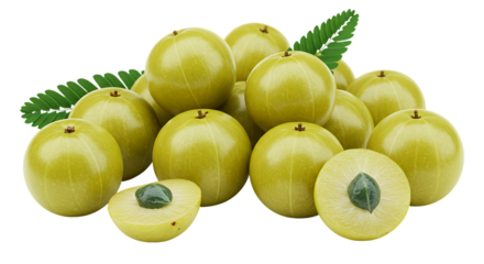 Amla fruit isolated on transparent background