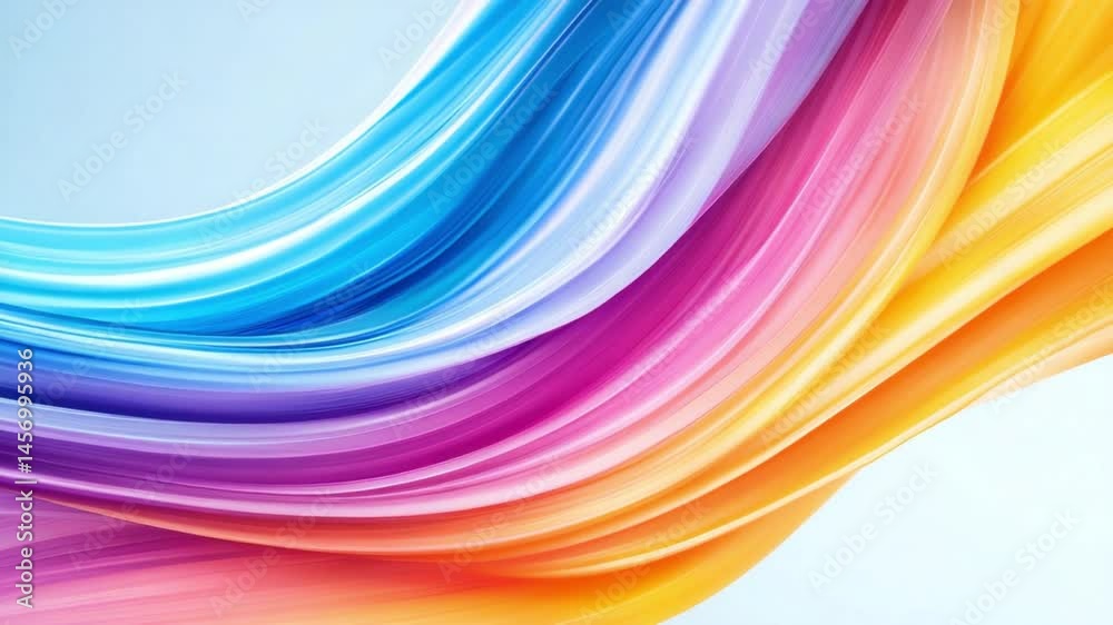 Aufkleber colorful abstract swirls: vibrant, flowing lines create a dynamic abstract artwork, showcasing a spe