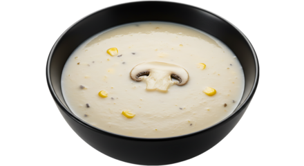 Cream of Mushroom Soup isolated on transparent background