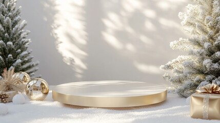 Elegant Christmas Display Podium