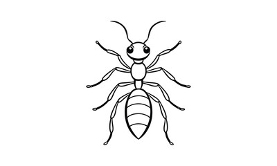 vector illustration of cartoon bee