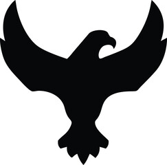 Silhouette of a flying Eagle vector illustration