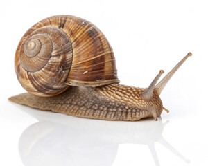 snail on a white background