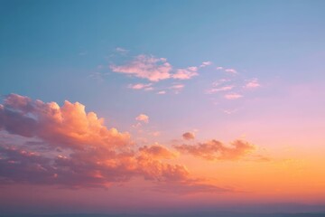 Fototapeta premium Sunset Sky with Colorful Clouds