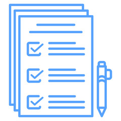 evaluation icon blue style