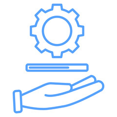 service icon blue style