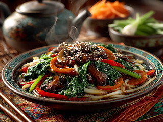 flavorful mushroom stir-fry with oyster sauce