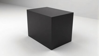 Black cube product display mockup