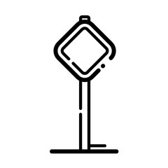 Priority road sign – vector icon