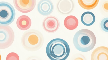 Fototapeta premium Abstract pastel circles background. (1)