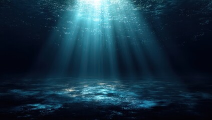 Sunbeams Illuminating the Ocean Depths