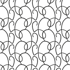 Seamless pattern with a simple abstract drawing. Vector illustration.